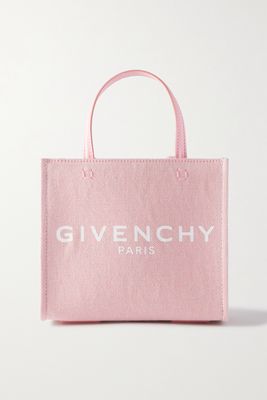 Givenchy - G-tote Mini Leather-trimmed Printed Canvas Tote - Pink