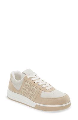 Givenchy G4 Low Top Sneaker in Beige/White