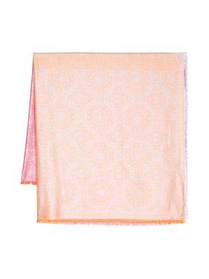 Givenchy geometric-pattern 4G-motif silk scarf - Brown