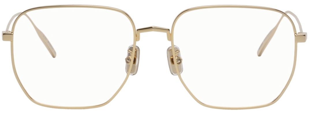Givenchy Gold Thin Square Glasses