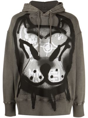Givenchy graffiti-print hoodie - Grey