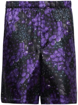 Givenchy grape-print silk shorts - Purple