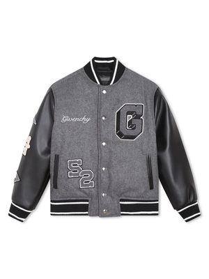 Givenchy Grey Wool Blend Bomber Jacket