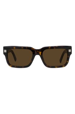 Givenchy GV Day 53mm Square Sunglasses in Dark Havana /Roviex