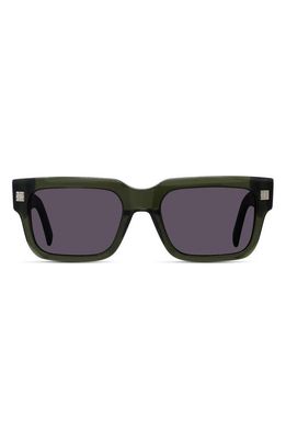 Givenchy GV Day 53mm Square Sunglasses in Shiny Dark Green /Smoke