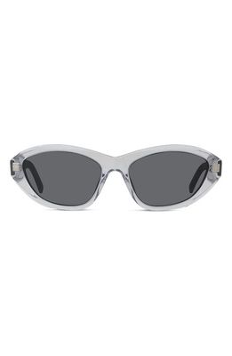 Givenchy GV Day 55mm Cat Eye Sunglasses in Grey /Smoke Mirror