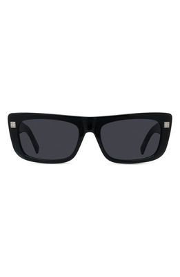 Givenchy GV Day 57mm Cat Eye Sunglasses in Shiny Black /Smoke