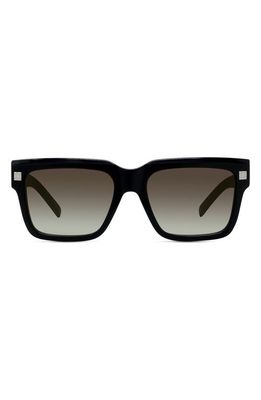 Givenchy GV Day Square Sunglasses in Shiny Black /Gradient Smoke