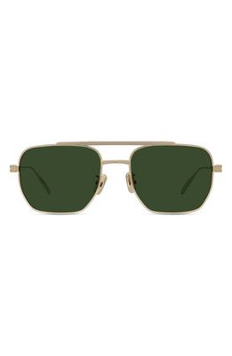 Givenchy GV Speed 51mm Geometric Sunglasses in Gold /Green