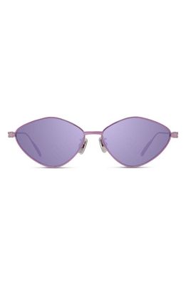 Givenchy GV Speed 57mm Geometric Sunglasses in Shiny Pink /Smoke Mirror