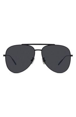 Givenchy GV Speed 59mm Mirrored Pilot Sunglasses in Matte Black /Smoke Mirror