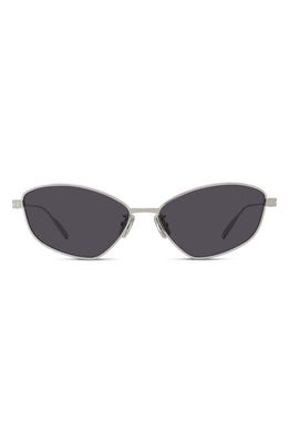 Givenchy GV Speed Cat Eye Sunglasses in Shiny Palladium /Smoke