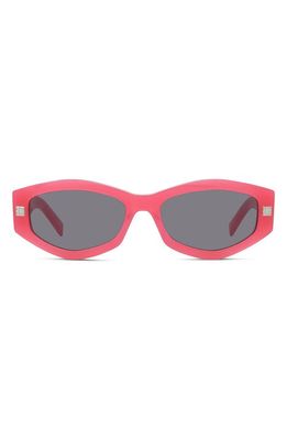 Givenchy GVDAY 54mm Square Sunglasses in Shiny Fuchsia /Smoke