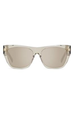 Givenchy GVDAY 55mm Square Sunglasses in Shiny Light Brown /Mirror