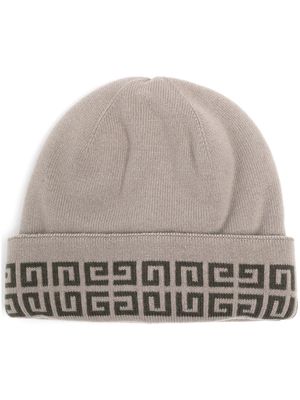 Givenchy intarsia-knit logo beanie - Grey