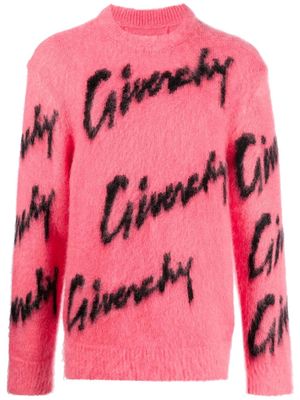 Givenchy intarsia-knit logo jumper - Pink