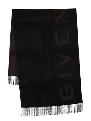 Givenchy intarsia-knit logo scarf - Black