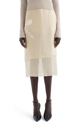 Givenchy Iris Silk Chiffon Skirt in Ecru at Nordstrom, Size 2 Us