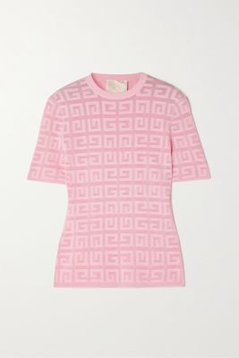 Givenchy - Jacquard-knit T-shirt - Pink