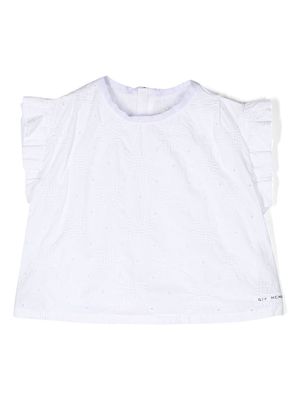 Givenchy Kids 4G broderie anglaise sleeveless blouse - White