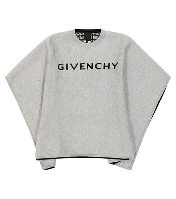 Givenchy Kids 4G cotton cashmere reversible poncho