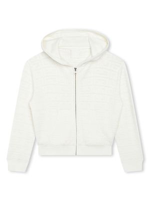 Givenchy Kids 4G-jacquard hooded jacket - White