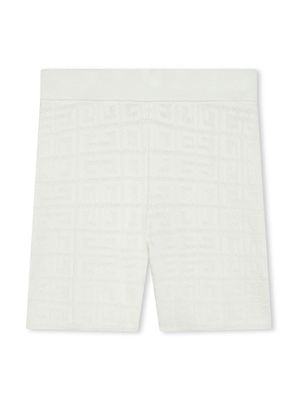 Givenchy Kids 4G-jacquard knitted shorts - White