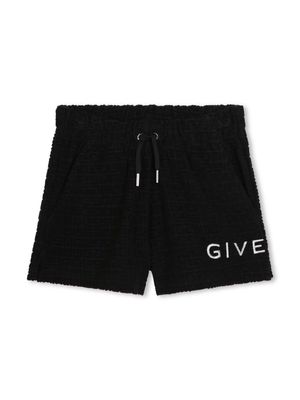 Givenchy Kids 4G-jacquard terry shorts - Black