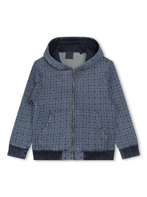 Givenchy Kids 4G knitted zip-up hoodie - Blue