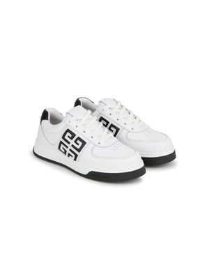 Givenchy Kids 4G-logo leather sneakers - White