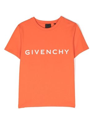 Givenchy Kids 4G logo-print T-shirt - Orange