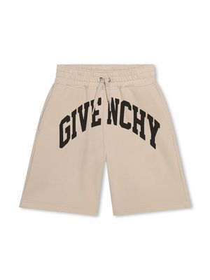 Givenchy Kids 4G logo-print track shorts - Neutrals