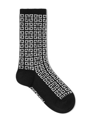 Givenchy Kids 4G monogram-pattern socks - Black