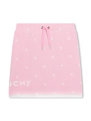 Givenchy Kids 4G-motif drawstring-waist skirt - Pink