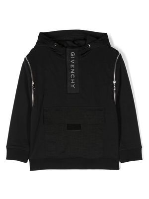 Givenchy Kids 4G panelled convertible hoodie - Black