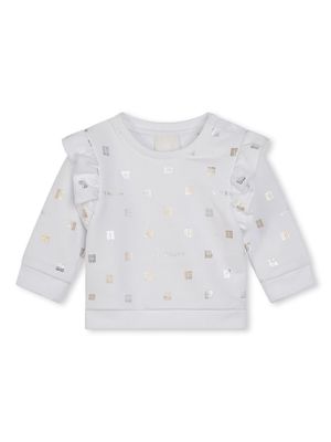Givenchy Kids 4G-print cottonp-blend sweatshirt - Silver
