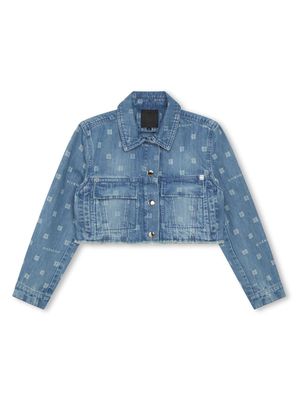 Givenchy Kids 4G-print denim jacket - Blue