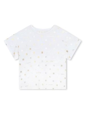 Givenchy Kids 4G-print metallic T-shirt - White