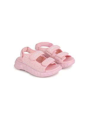 Givenchy Kids 4G-print touch-strap sandals - Pink