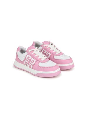 Givenchy Kids 4G two-tone leather sneakers - Pink