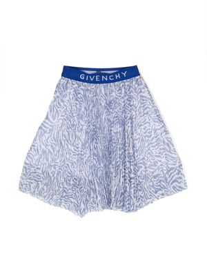 Givenchy Kids all-over print skirt - Blue