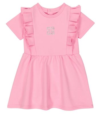 Givenchy Kids Baby 4G ruffled jersey dress