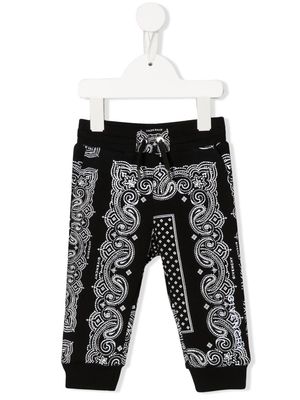 Givenchy Kids bandana-print track pants - Black