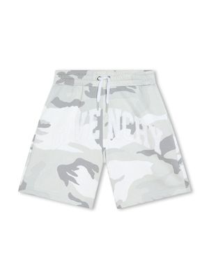 Givenchy Kids camouflage-pattern cotton shorts - Grey