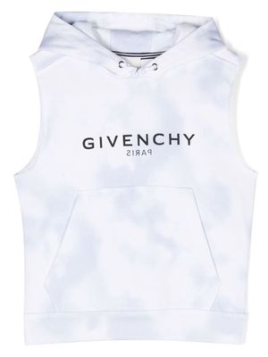 Givenchy Kids cloud-effect sleeveless hoodie - White