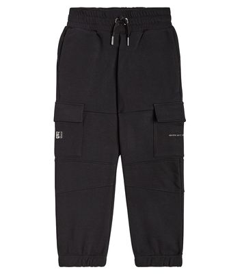 Givenchy Kids Cotton-blend jersey cargo pants