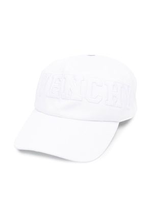 Givenchy Kids cotton logo-embroidered cap - White