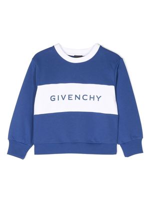Givenchy Kids cotton logo sweatshirt - Blue