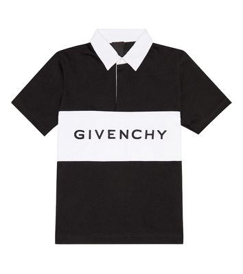 Givenchy Kids Embroidered cotton polo top