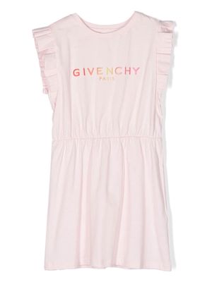 Givenchy Kids embroidered-logo sleeveless dress - Pink